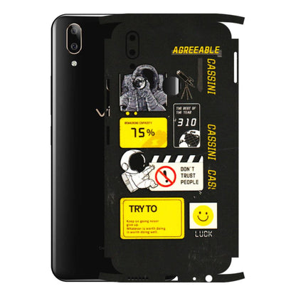 VIVO Z/V/X/T/U/S Series Phone Skins (All Models) - Black Cassini - 3D Embossed Finish (L-161) Vivo V9 Pro
