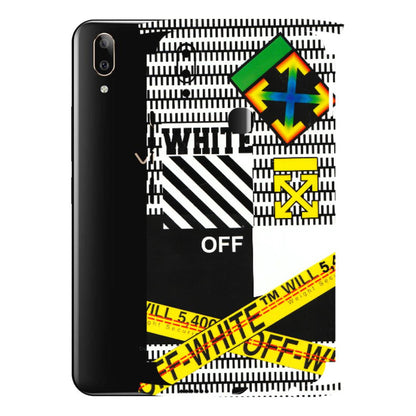 VIVO Z/V/X/T/U/S Series Phone Skins (All Models) - White Off Abstract - 3D Embossed Finish (L-172) Vivo V9 Pro