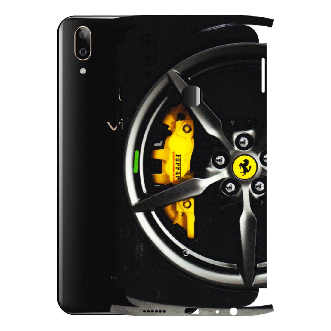 VIVO Z/V/X/T/U/S Series Phone Skins (All Models) - Ferrari Wheel Alloy - 3D Embossed Finish (L-173) Vivo V9 Pro