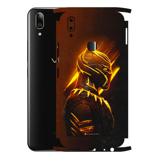 VIVO Z/V/X/T/U/S Series Phone Skins (All Models) - Gold Black Panther - 3D Embossed Finish (L-181) Vivo V9 Pro