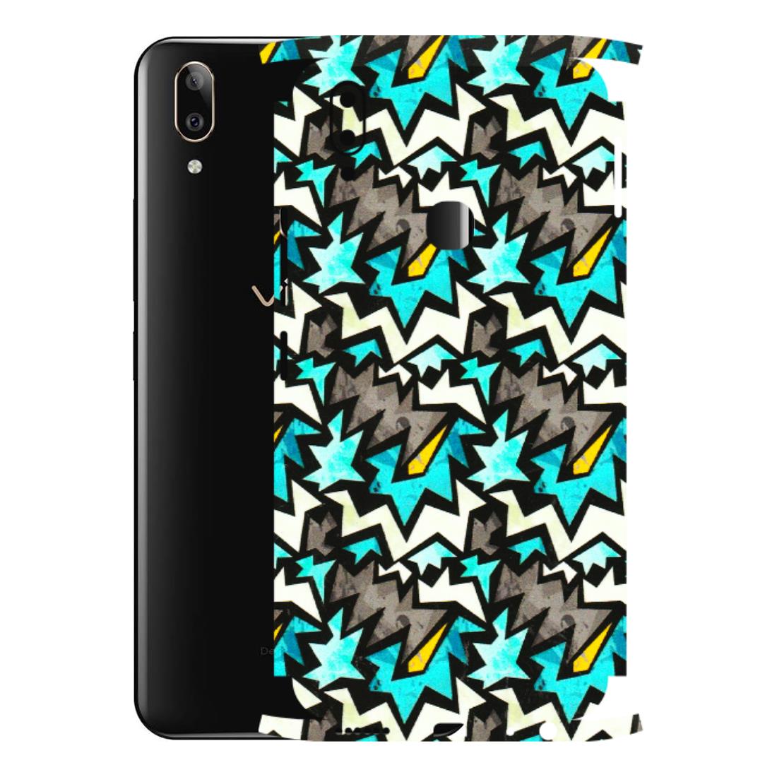 VIVO Z/V/X/T/U/S Series Phone Skins (All Models) - Funky Zig Zag - 3D Embossed Finish (L-223) Vivo V9 Pro