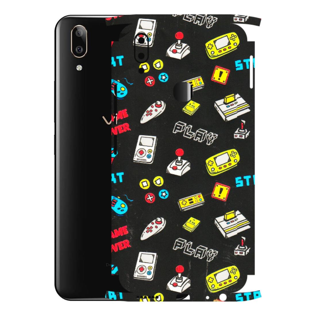 VIVO Z/V/X/T/U/S Series Phone Skins (All Models) - Gaming Doodles - 3D Embossed Finish (L-224) Vivo V9 Pro