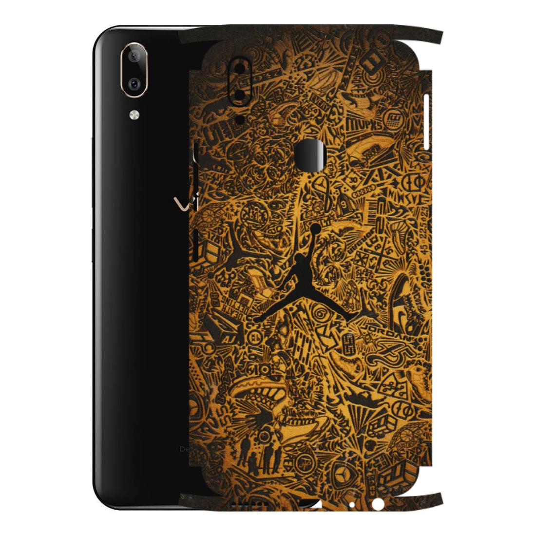 VIVO Z/V/X/T/U/S Series Phone Skins (All Models) - Premium Gold Basketball Player - 3D Embossed Finish (L-236) Vivo V9 Pro