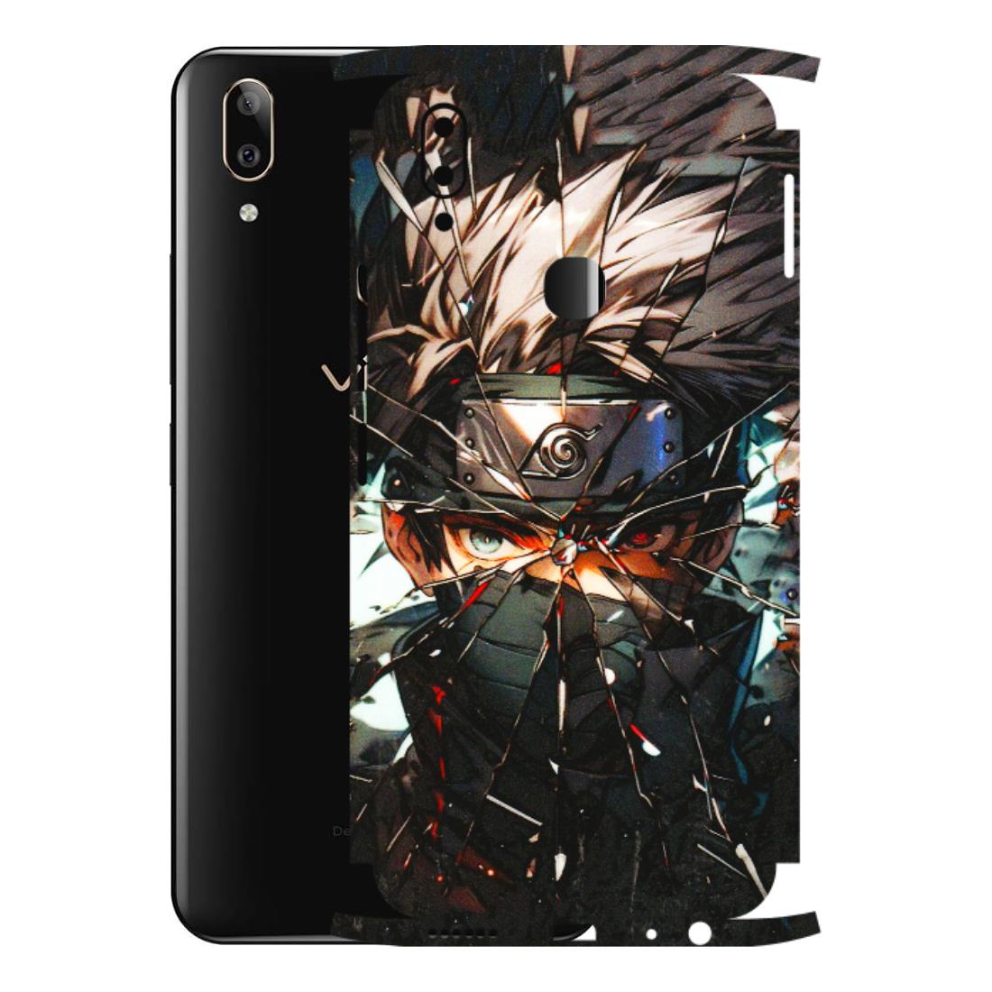 VIVO Z/V/X/T/U/S Series Phone Skins (All Models) - Kakashi Shattered Glass Effect - 3D Embossed Finish (L-237) Vivo V9 Pro