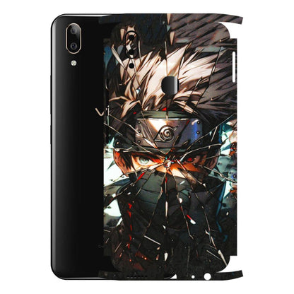VIVO Z/V/X/T/U/S Series Phone Skins (All Models) - Kakashi Shattered Glass Effect - 3D Embossed Finish (L-237) Vivo V9 Pro