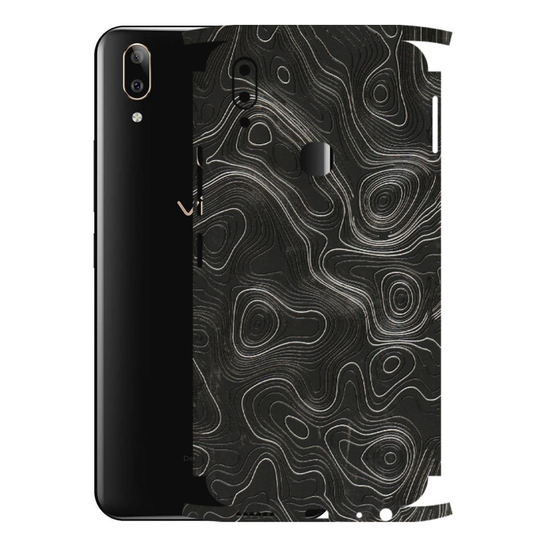 VIVO Z/V/X/T/U/S Series Phone Skins (All Models) - Abstract White Line Map - 3D Embossed Finish (L-269) Vivo V9 Pro