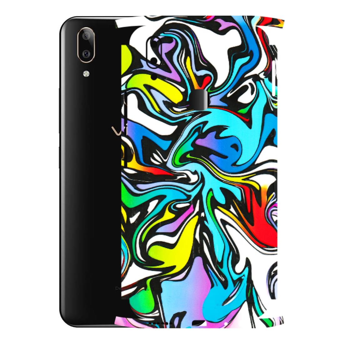 VIVO Z/V/X/T/U/S Series Phone Skins (All Models) - Abstract Colour Paints - 3D Embossed Finish (L-271) Vivo V9 Pro
