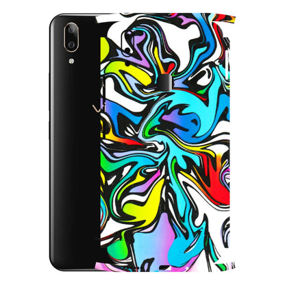 VIVO Z/V/X/T/U/S Series Phone Skins (All Models) - Abstract Colour Paints - 3D Embossed Finish (L-271) Vivo V9 Pro