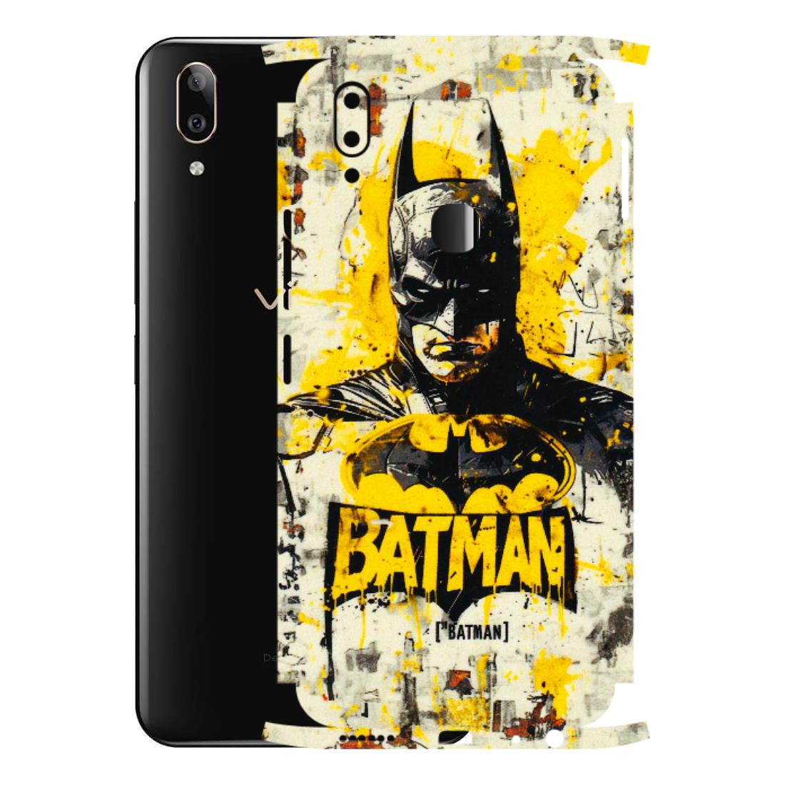 VIVO Z/V/X/T/U/S Series Phone Skins (All Models) - Batman Yellow BT - 3D Embossed Finish (L-304) Vivo V9 Pro