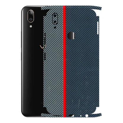 VIVO Z/V/X/T/U/S Series Phone Skins (All Models) - Blue Sober Lines - 3D Embossed Finish (L-305) Vivo V9 Pro