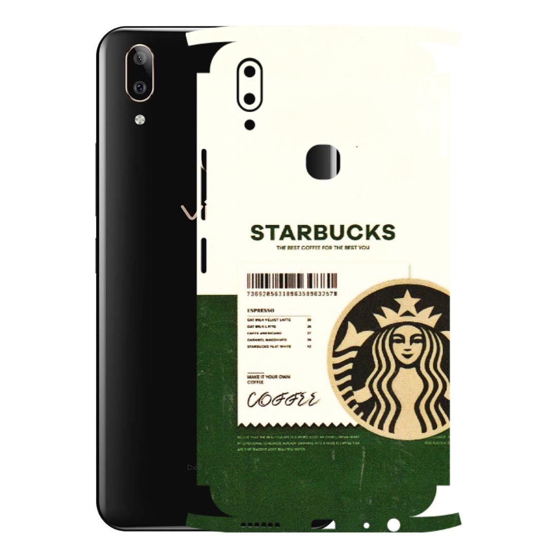 VIVO Z/V/X/T/U/S Series Phone Skins (All Models) - Starbucks Barcode - 3D Embossed Finish (L-308) Vivo V9 Pro