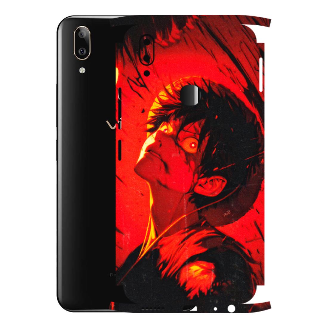 VIVO Z/V/X/T/U/S Series Phone Skins (All Models) - D.Luffy Power Up One Piece Anime - 3D Embossed Finish (L-326) Vivo V9 Pro