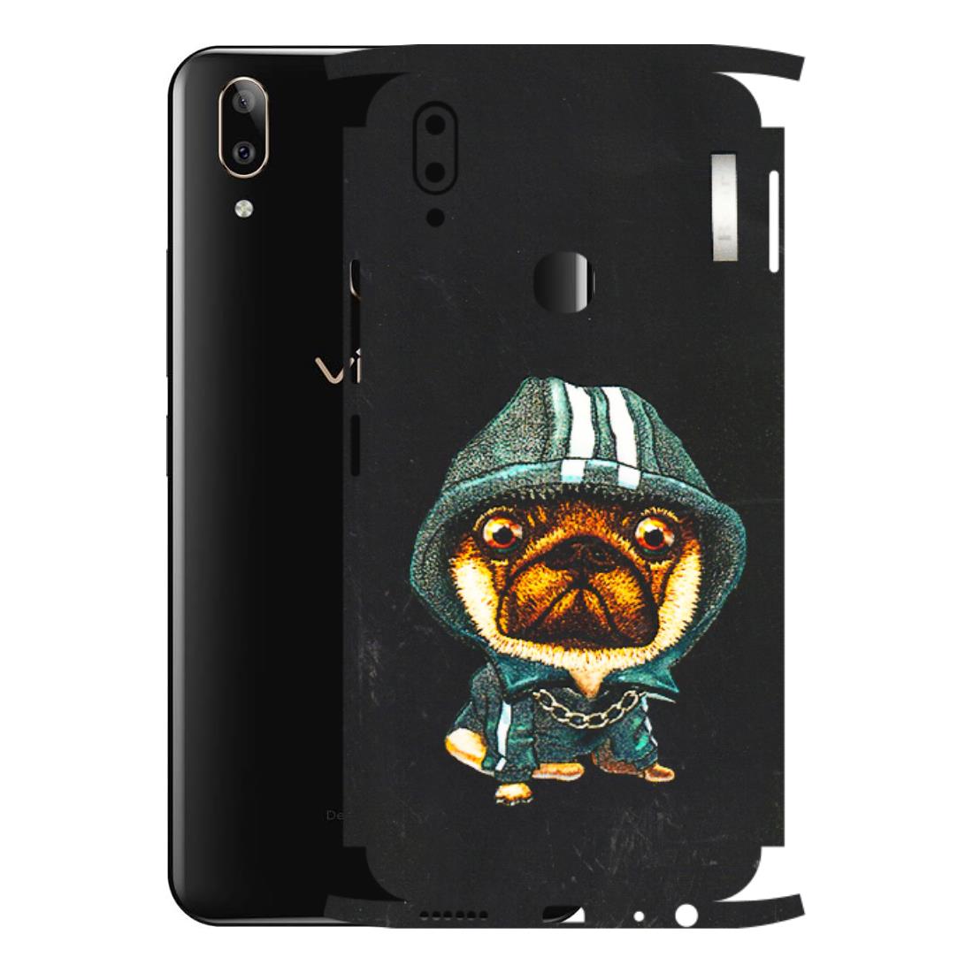 VIVO Z/V/X/T/U/S Series Phone Skins (All Models) - Puppy N Hoodie - 3D Embossed Finish (L-90) Vivo V9 Pro