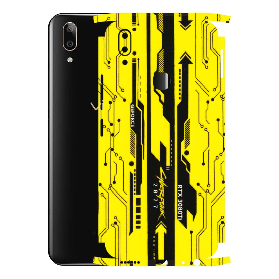 VIVO Z/V/X/T/U/S Series Phone Skins (All Models) - Yellow Cyberpunk - 3D Embossed Finish (L-93) Vivo V9 Pro