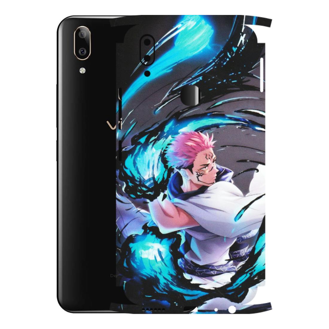 VIVO Z/V/X/T/U/S Series Phone Skins (All Models) - New Jujutsu Kaisen Grey Blue Anime - Matte Finish (M-127) Vivo V9 Pro