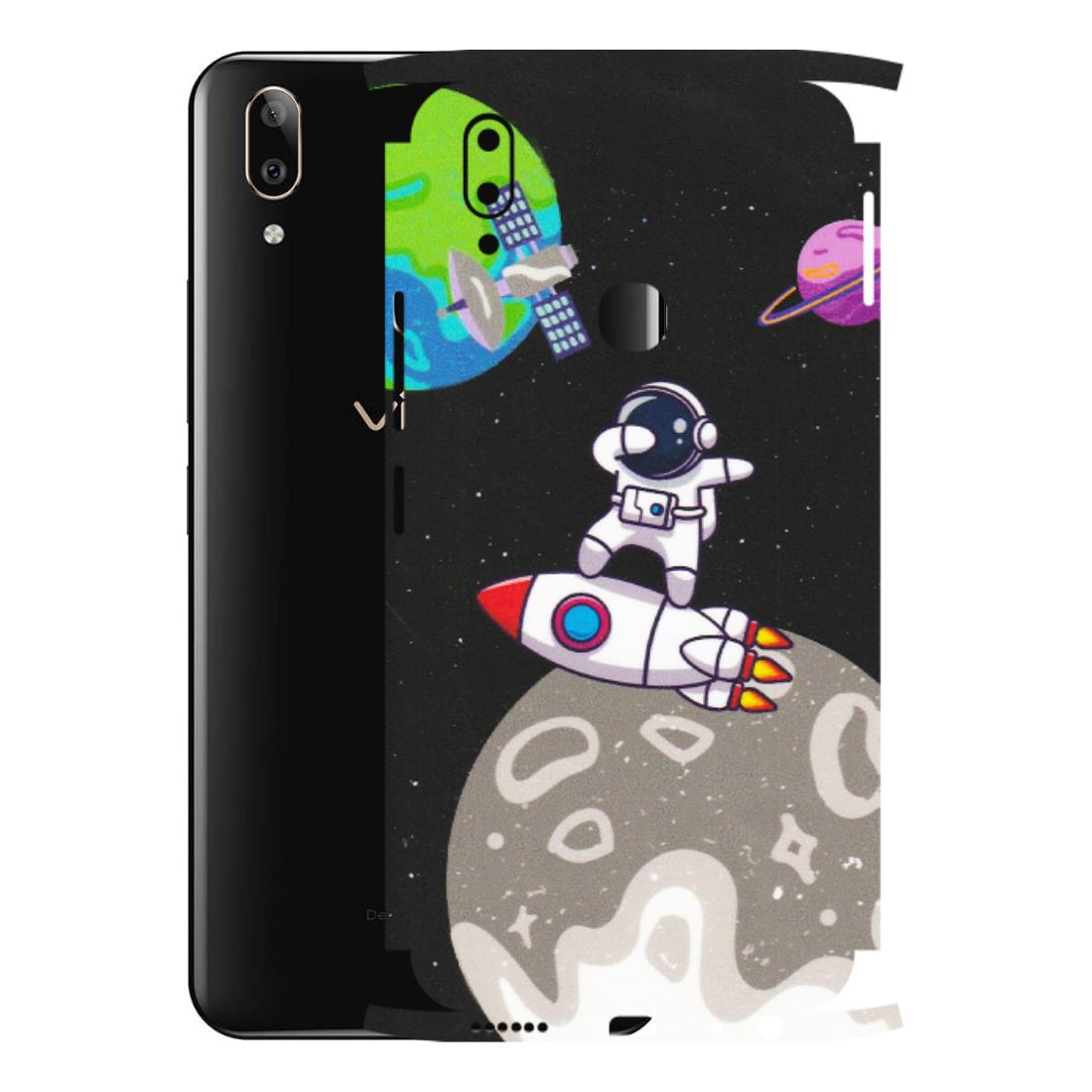 VIVO Z/V/X/T/U/S Series Phone Skins (All Models) - Astronaut Vibing Toon Running - Matte Finish (M-39) Vivo V9 Pro
