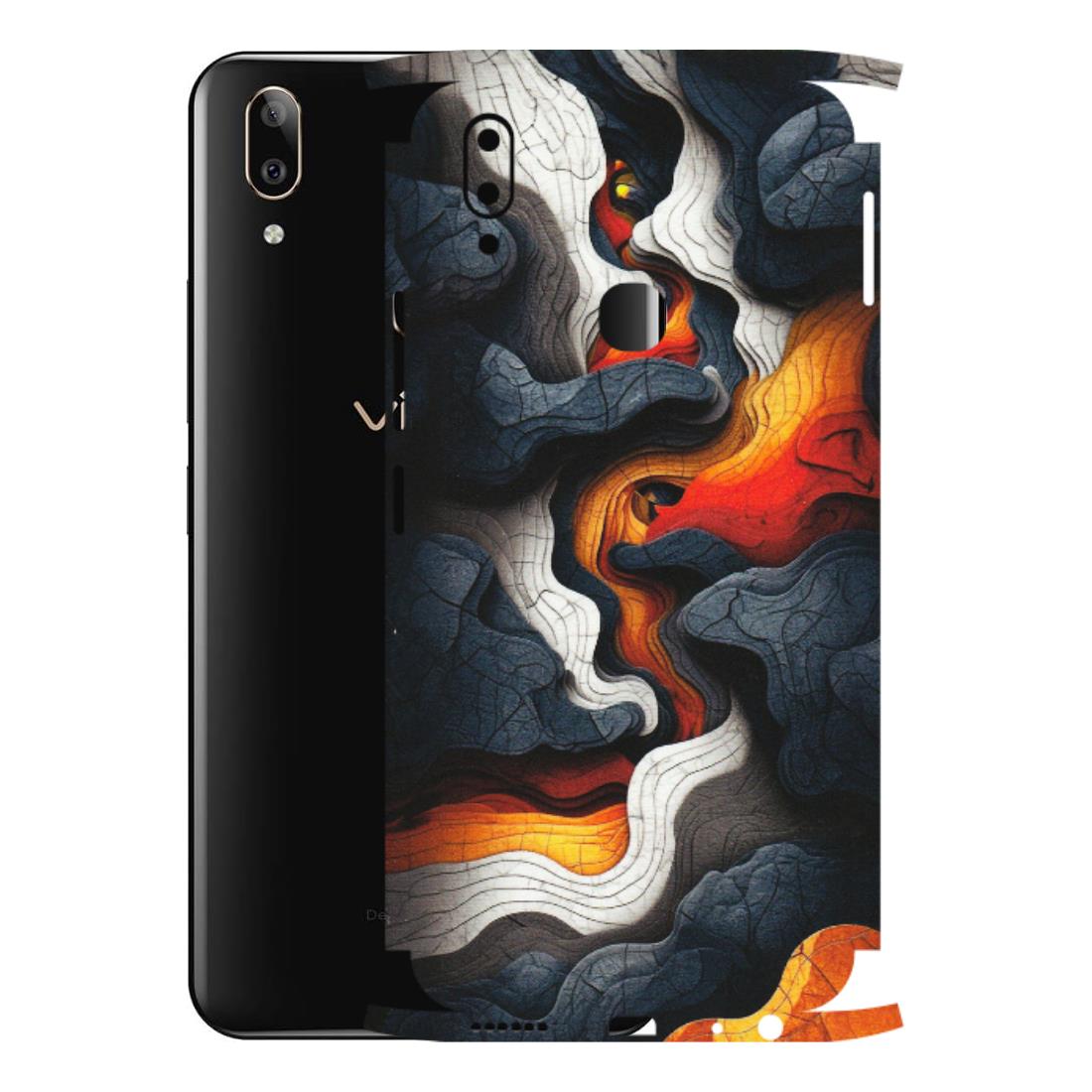 VIVO Z/V/X/T/U/S Series Phone Skins (All Models) - Abstract Volcanic Layers - Matte Finish (M-52) Vivo V9 Pro