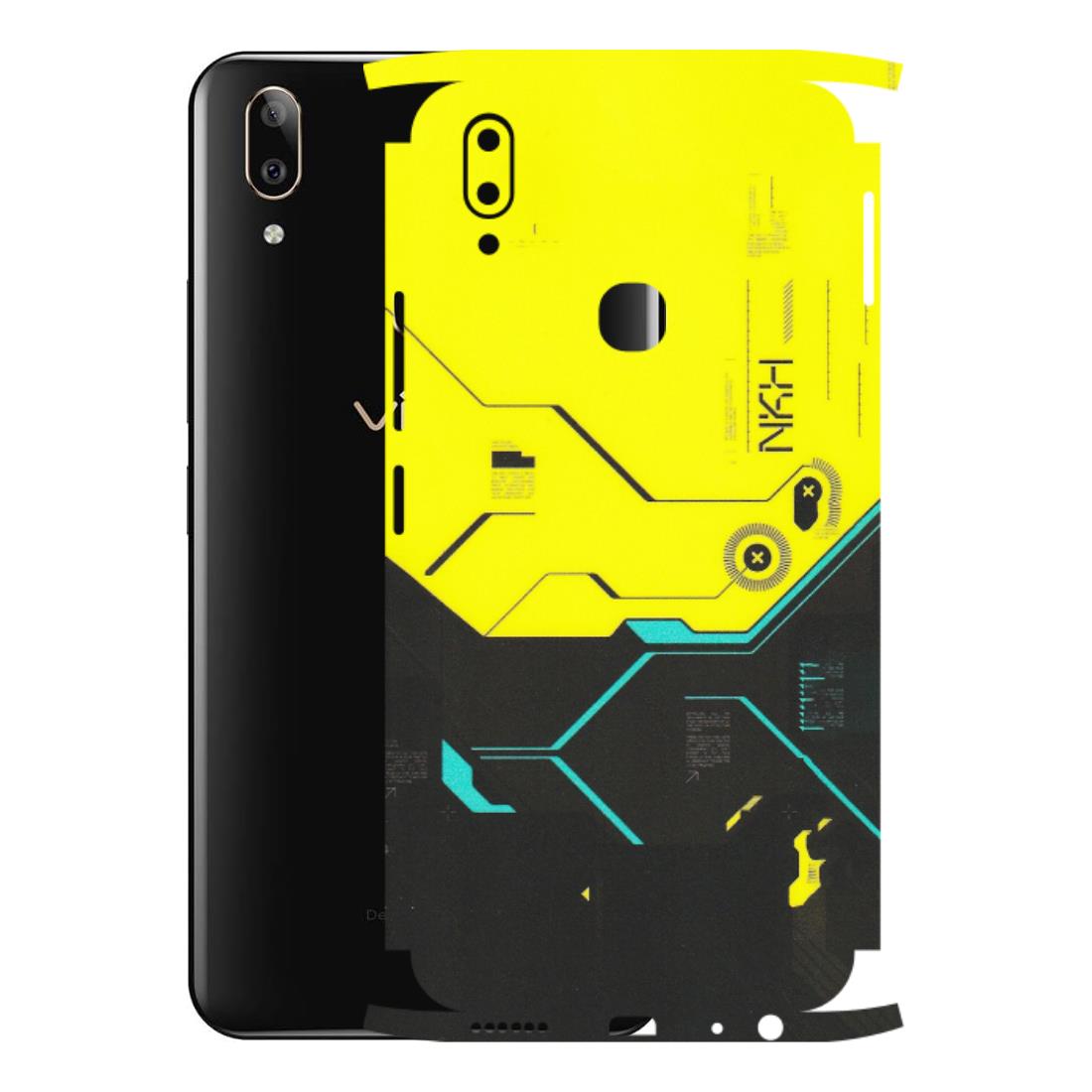 VIVO Z/V/X/T/U/S Series Phone Skins (All Models) - Black Yellow Technica - Matte Finish (M-53) Vivo V9 Pro