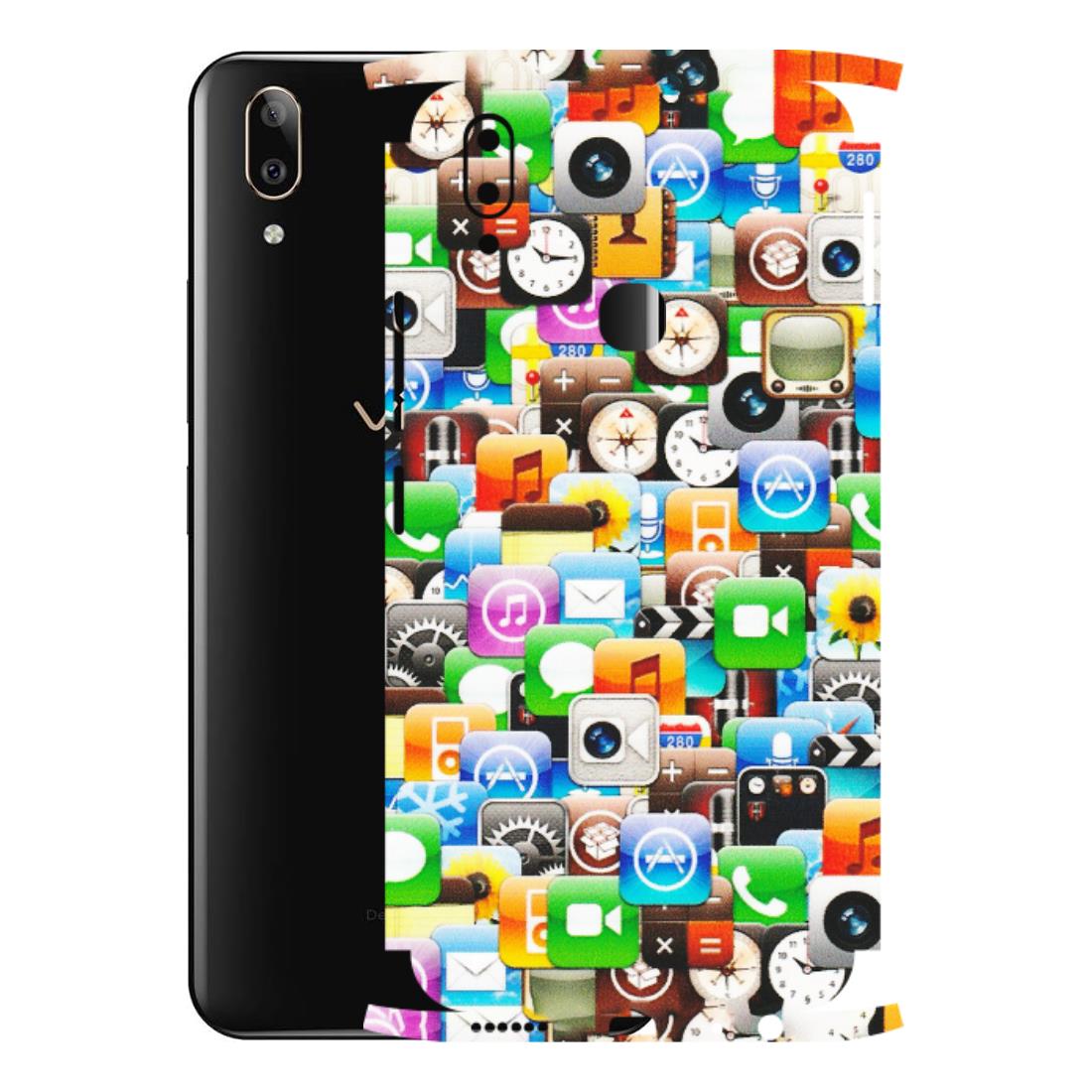VIVO Z/V/X/T/U/S Series Phone Skins (All Models) - All Apple Icons - Matte Finish (M-93) Vivo V9 Pro