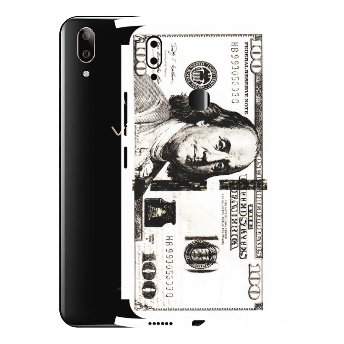 VIVO Z/V/X/T/U/S Series Phone Skins (All Models) - 100 Dollar Currency - Transparent Finish (T-01) Vivo V9 Pro