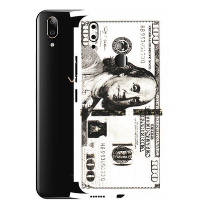 VIVO Z/V/X/T/U/S Series Phone Skins (All Models) - 100 Dollar Currency - Transparent Finish (T-01) Vivo V9 Pro