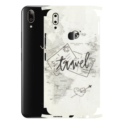 VIVO Z/V/X/T/U/S Series Phone Skins (All Models) - Travel Ticket - Transparent Finish (T-06) Vivo V9 Pro