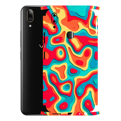 VIVO Z/V/X/T/U/S Series Phone Skins (All Models) - Abstract Swirl - 3D Embossed Finish (L-150) Vivo V9 Youth