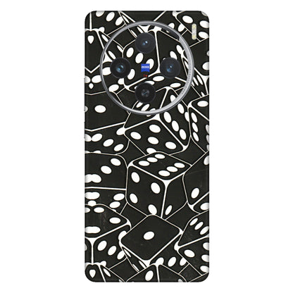 VIVO Z/V/X/T/U/S Series Phone Skins (All Models) - Big Black Dices - 3D Embossed Finish (L-106) Vivo X100 (5G)