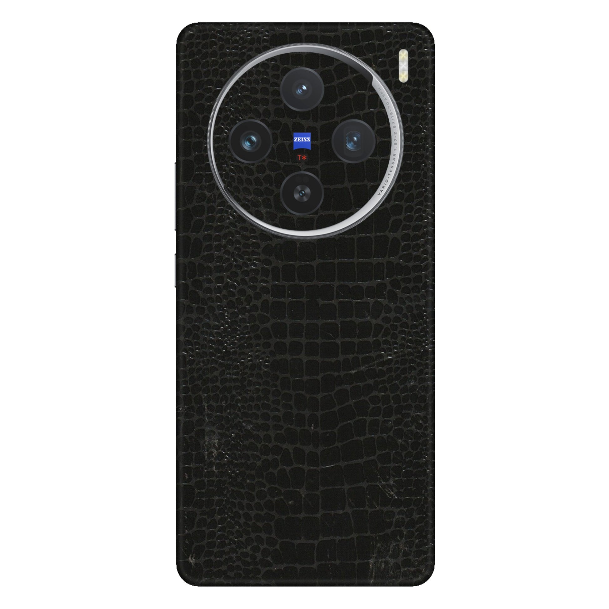 VIVO Z/V/X/T/U/S Series Phone Skins (All Models) - Snake Leather Black - 3D Embossed Finish (L-107) Vivo X100 (5G)