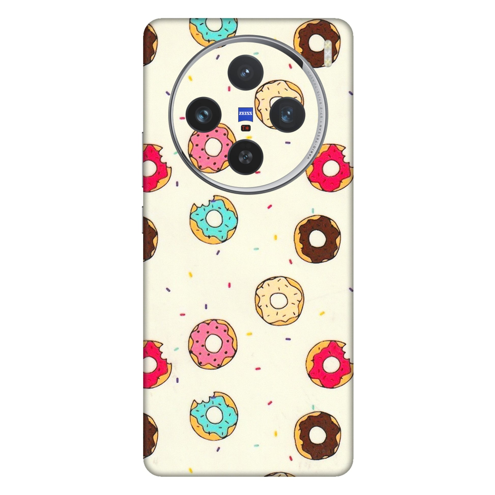 VIVO Z/V/X/T/U/S Series Phone Skins (All Models) - Mini Donuts Doodle Art - 3D Embossed Finish (L-122) Vivo X100 (5G)