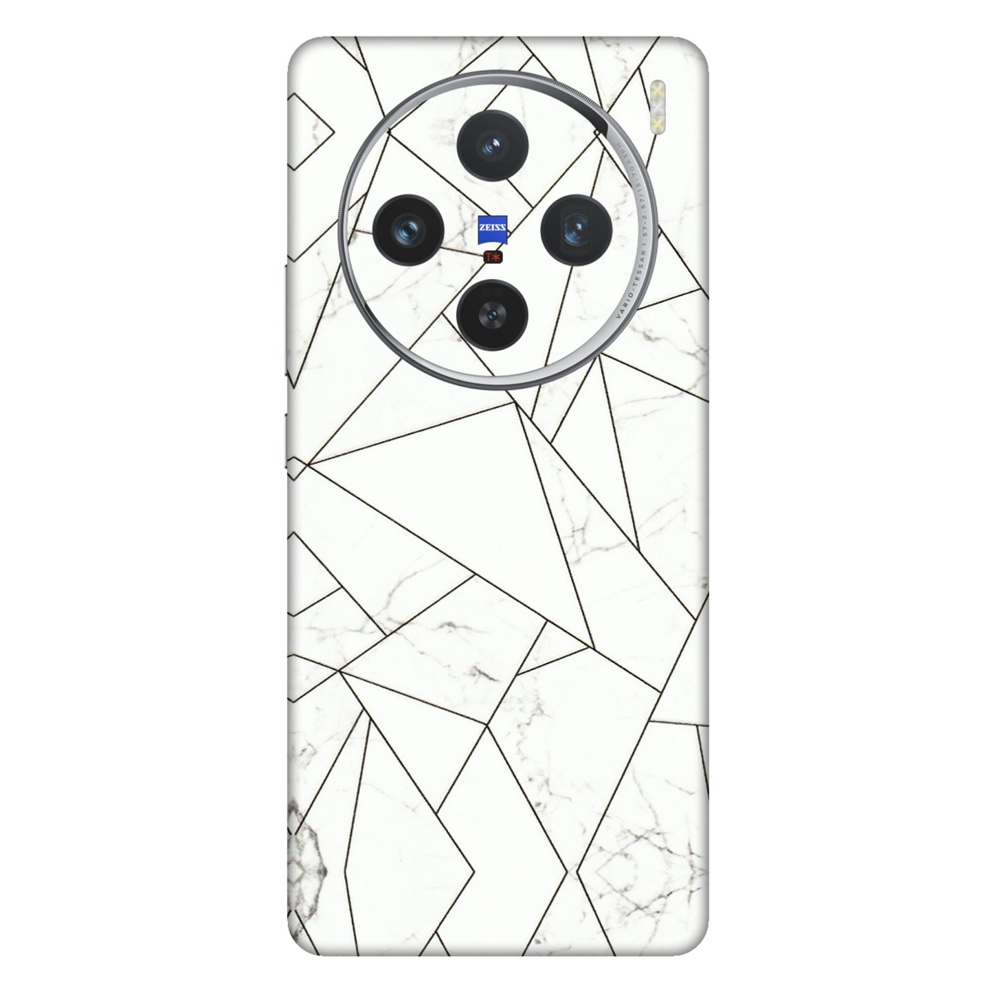 VIVO Z/V/X/T/U/S Series Phone Skins (All Models) - Luxury White Marble Effect - 3D Embossed Finish (L-168) Vivo X100 (5G)