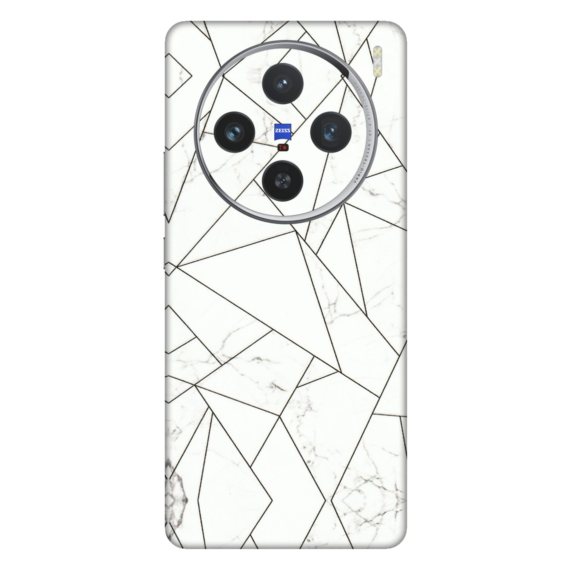 VIVO Z/V/X/T/U/S Series Phone Skins (All Models) - Luxury White Marble Effect - 3D Embossed Finish (L-168) Vivo X100 (5G)