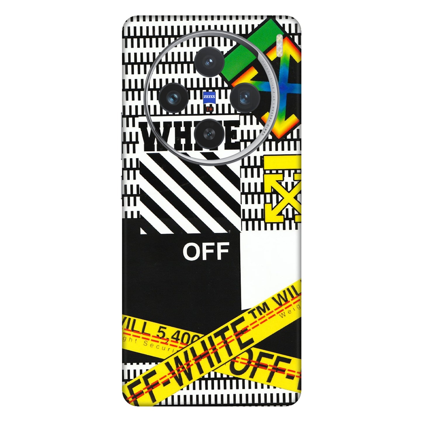 VIVO Z/V/X/T/U/S Series Phone Skins (All Models) - White Off Abstract - 3D Embossed Finish (L-172) Vivo X100 (5G)
