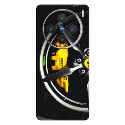 VIVO Z/V/X/T/U/S Series Phone Skins (All Models) - Ferrari Wheel Alloy - 3D Embossed Finish (L-173) Vivo X100 (5G)