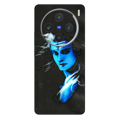 VIVO Z/V/X/T/U/S Series Phone Skins (All Models) - Har Har Mahadev Blue/Black - 3D Embossed Finish (L-185) Vivo X100 (5G)