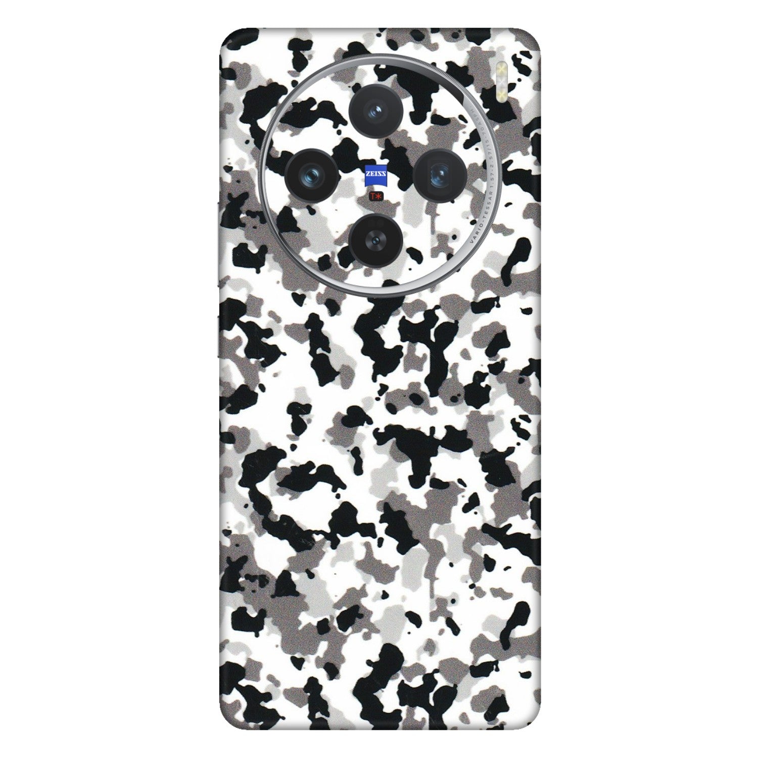 VIVO Z/V/X/T/U/S Series Phone Skins (All Models) - White Black Camouflage - 3D Embossed Finish (L-18) Vivo X100 (5G)