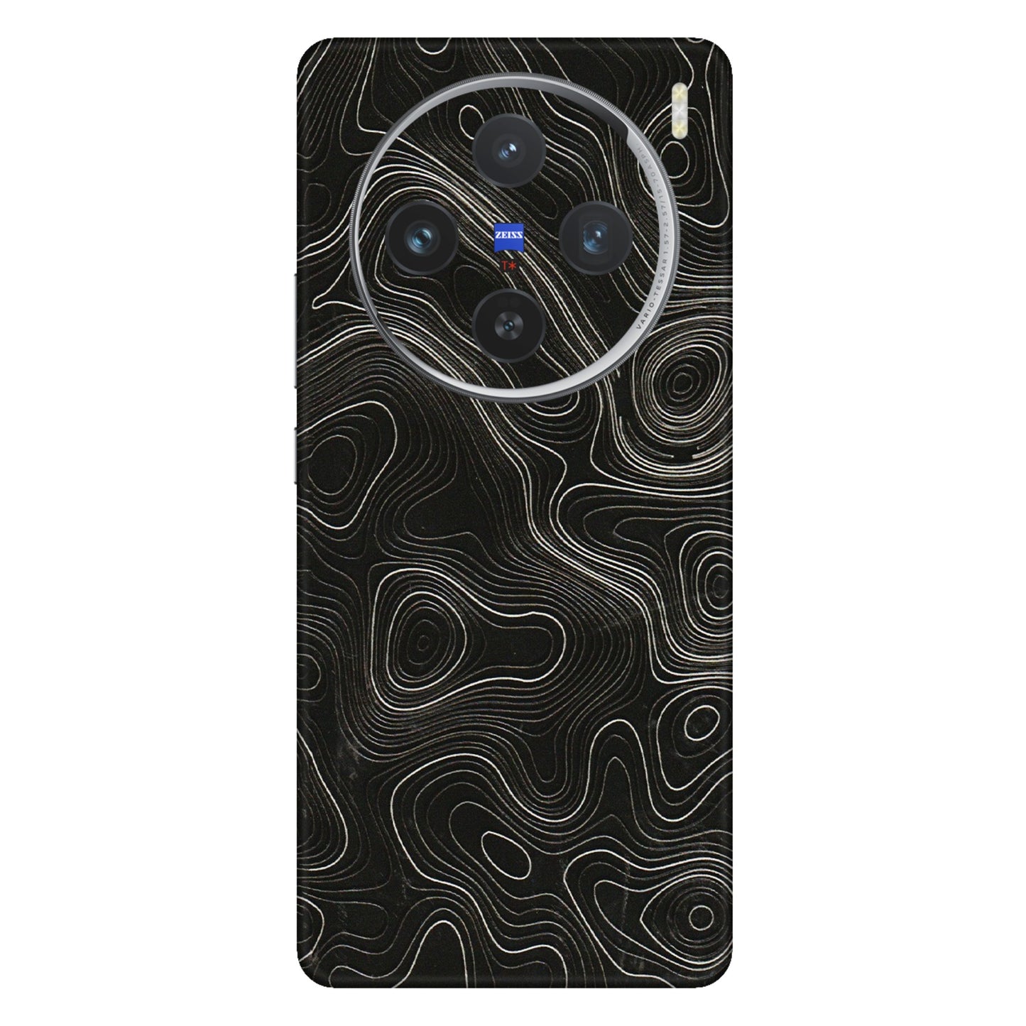VIVO Z/V/X/T/U/S Series Phone Skins (All Models) - Black Swirl - 3D Embossed Finish (L-196) Vivo X100 (5G)