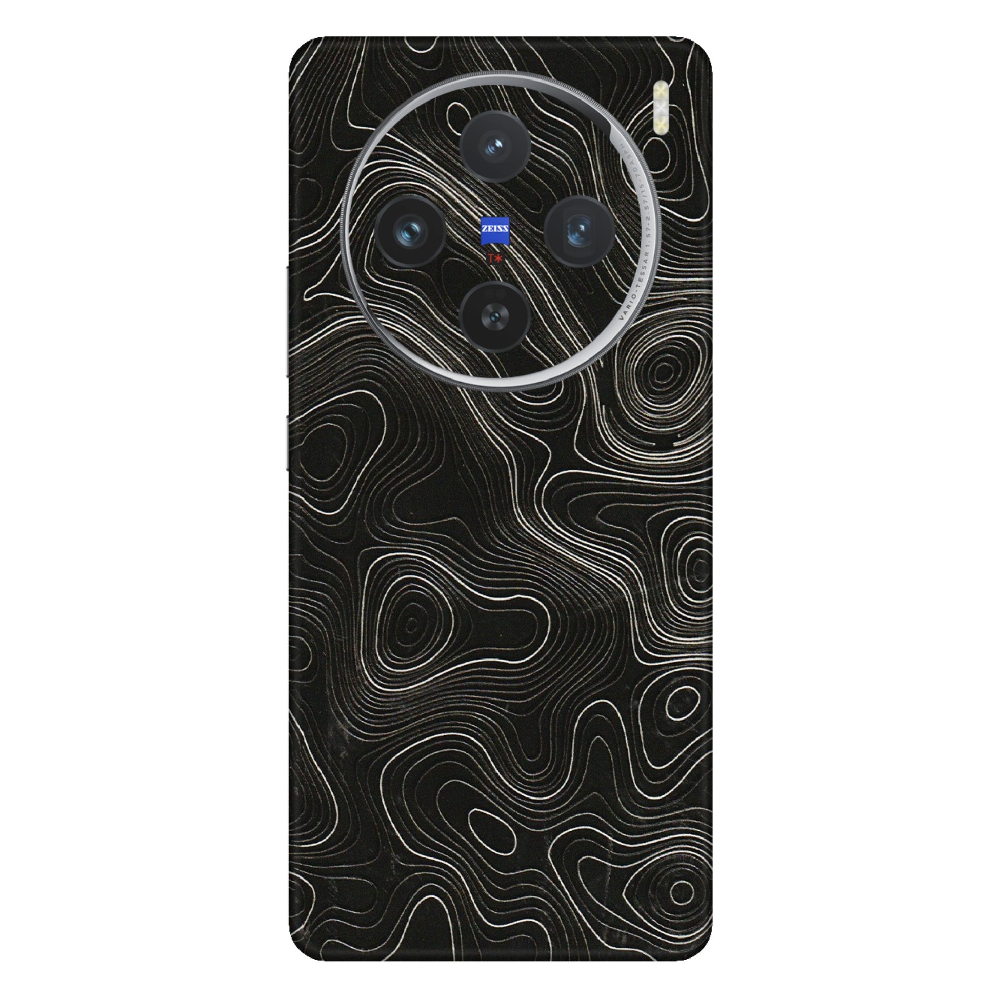 VIVO Z/V/X/T/U/S Series Phone Skins (All Models) - Black Swirl - 3D Embossed Finish (L-196) Vivo X100 (5G)