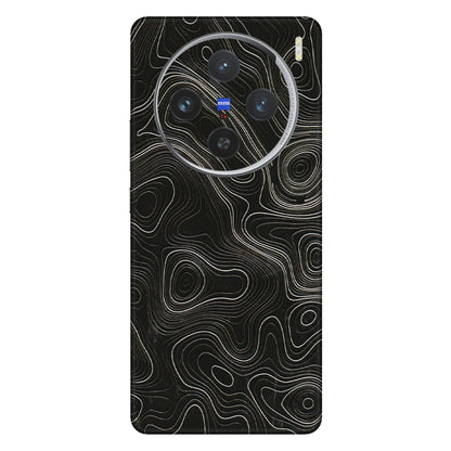 VIVO Z/V/X/T/U/S Series Phone Skins (All Models) - Black Swirl - 3D Embossed Finish (L-196) Vivo X100 (5G)