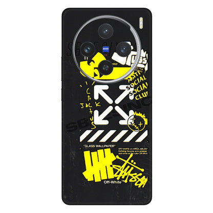 VIVO Z/V/X/T/U/S Series Phone Skins (All Models) - Anti Social Graffiti - 3D Embossed Finish (L-198) Vivo X100 (5G)