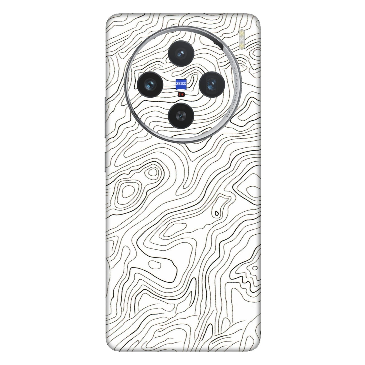 VIVO Z/V/X/T/U/S Series Phone Skins (All Models) - White Black Swirls - 3D Embossed Finish (L-219) Vivo X100 (5G)