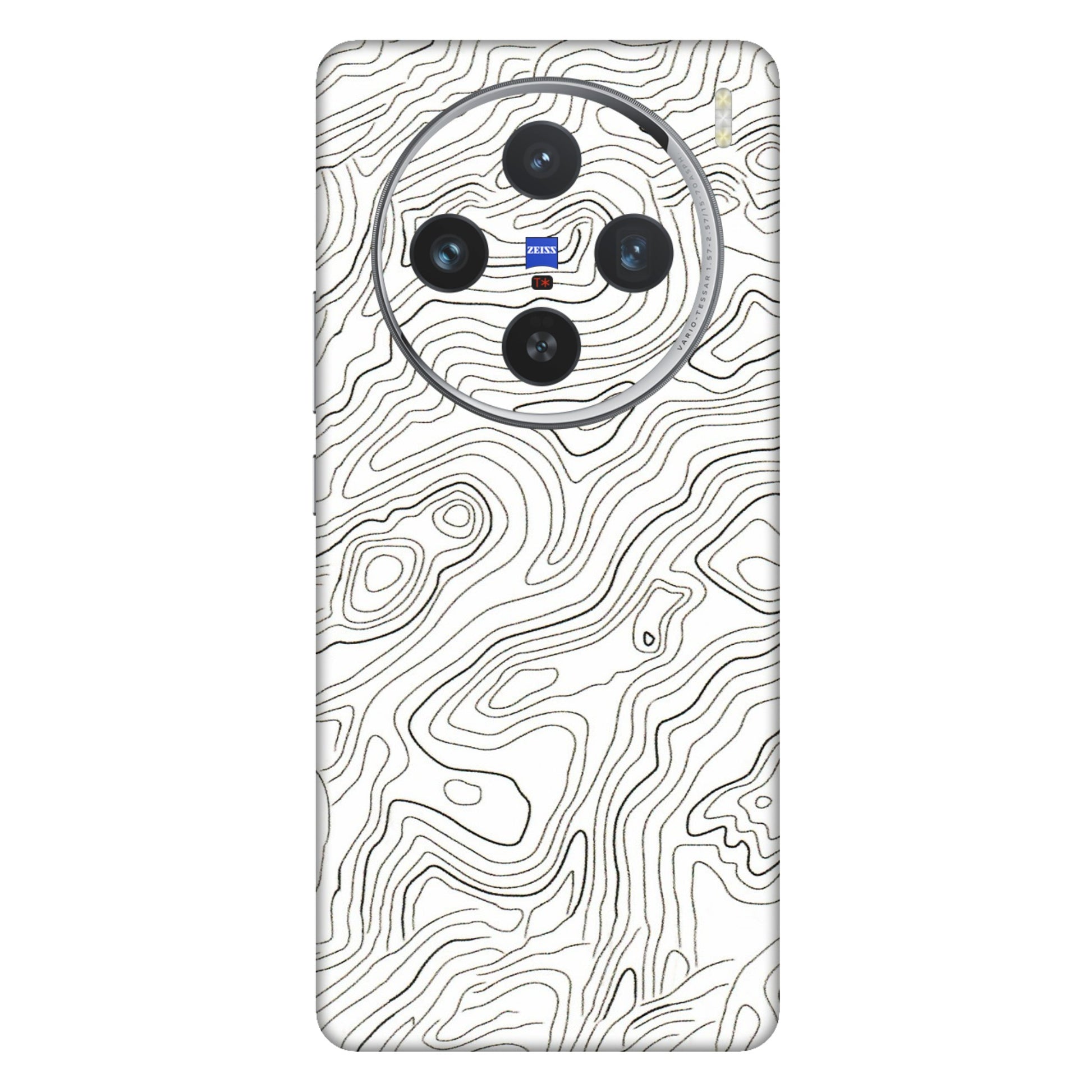VIVO Z/V/X/T/U/S Series Phone Skins (All Models) - White Black Swirls - 3D Embossed Finish (L-219) Vivo X100 (5G)