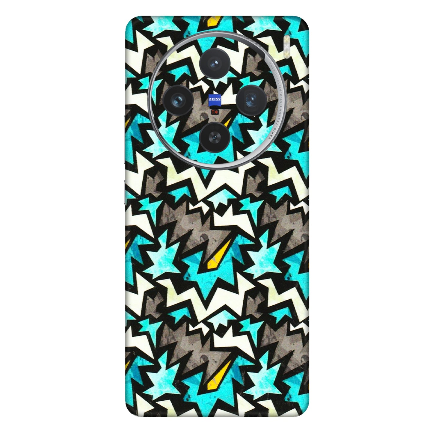 VIVO Z/V/X/T/U/S Series Phone Skins (All Models) - Funky Zig Zag - 3D Embossed Finish (L-223) Vivo X100 (5G)