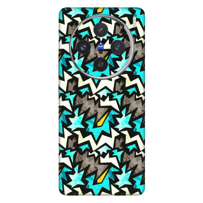 VIVO Z/V/X/T/U/S Series Phone Skins (All Models) - Funky Zig Zag - 3D Embossed Finish (L-223) Vivo X100 (5G)