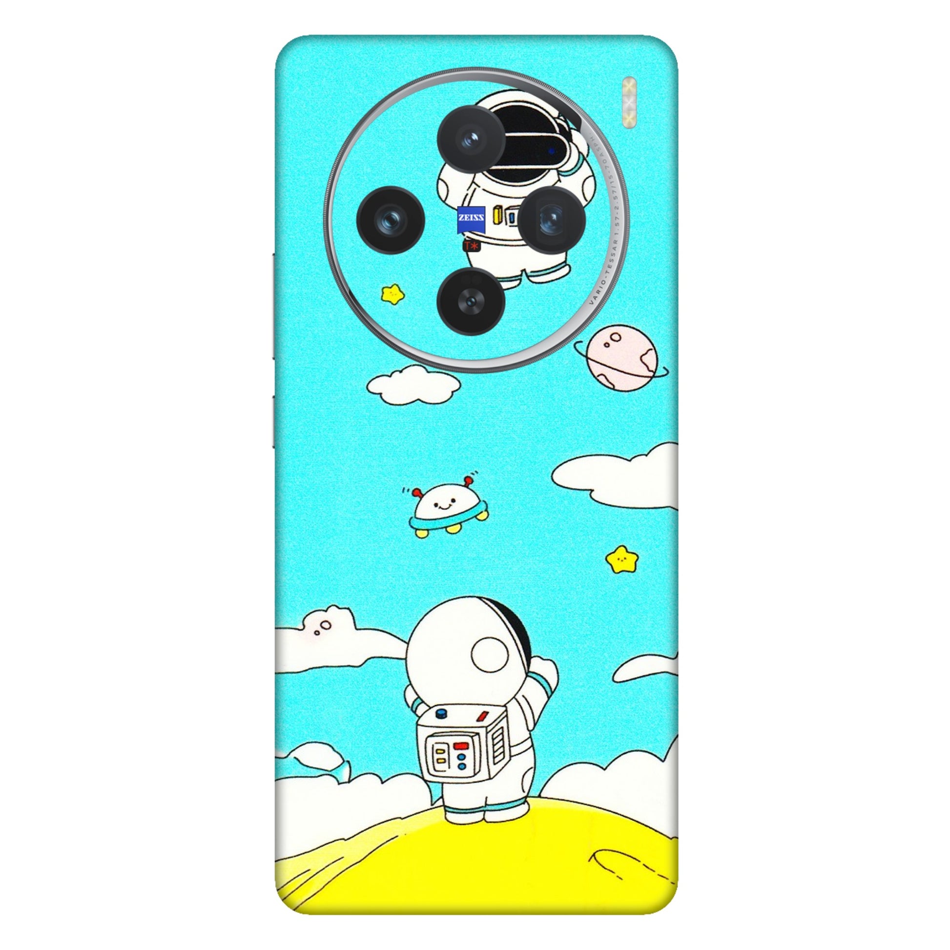 VIVO Z/V/X/T/U/S Series Phone Skins (All Models) - Blue Skies Astro Float - 3D Embossed Finish (L-230) Vivo X100 (5G)