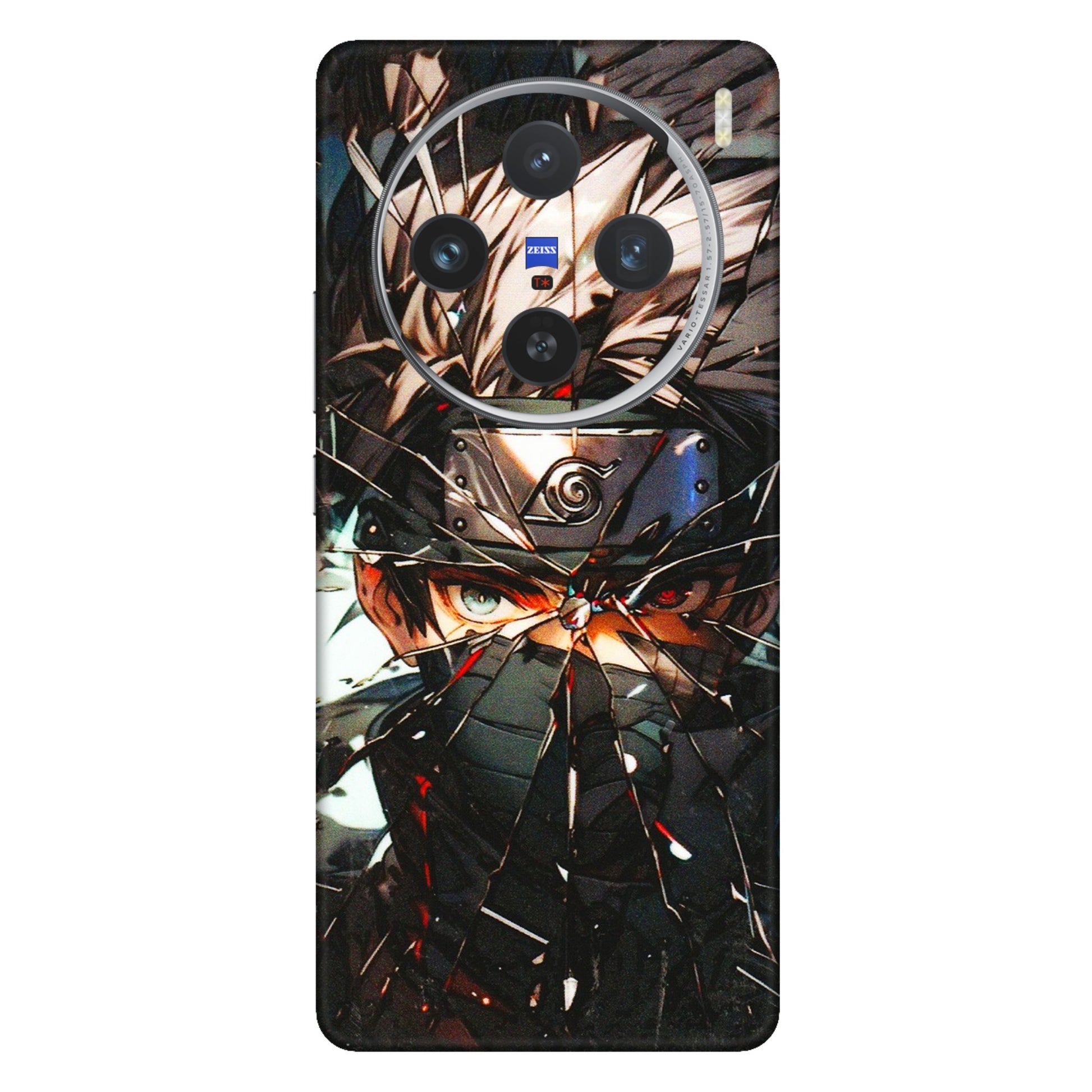 VIVO Z/V/X/T/U/S Series Phone Skins (All Models) - Kakashi Shattered Glass Effect - 3D Embossed Finish (L-237) Vivo X100 (5G)