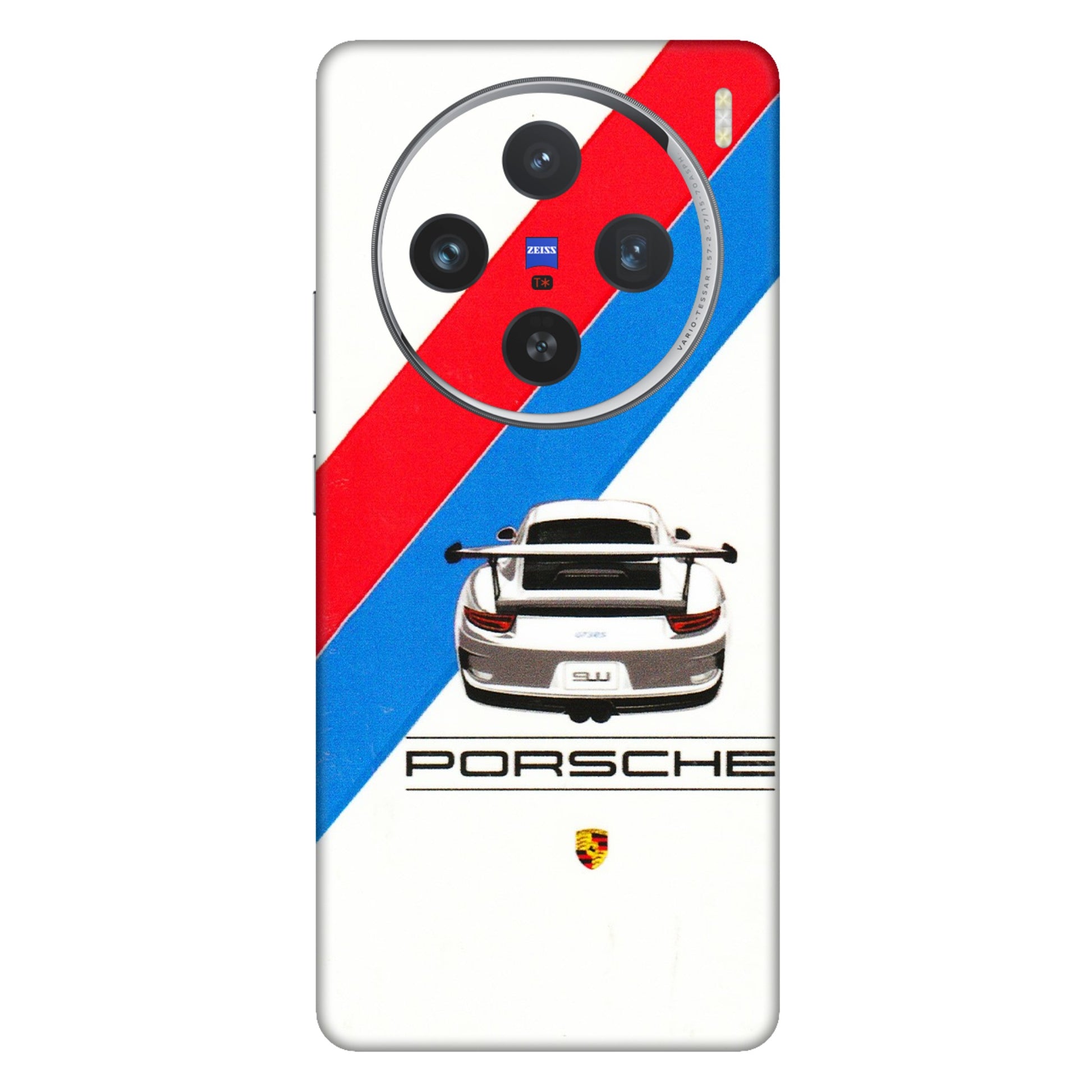 VIVO Z/V/X/T/U/S Series Phone Skins (All Models) - Porche Car Sober Logo - 3D Embossed Finish (L-248) Vivo X100 (5G)