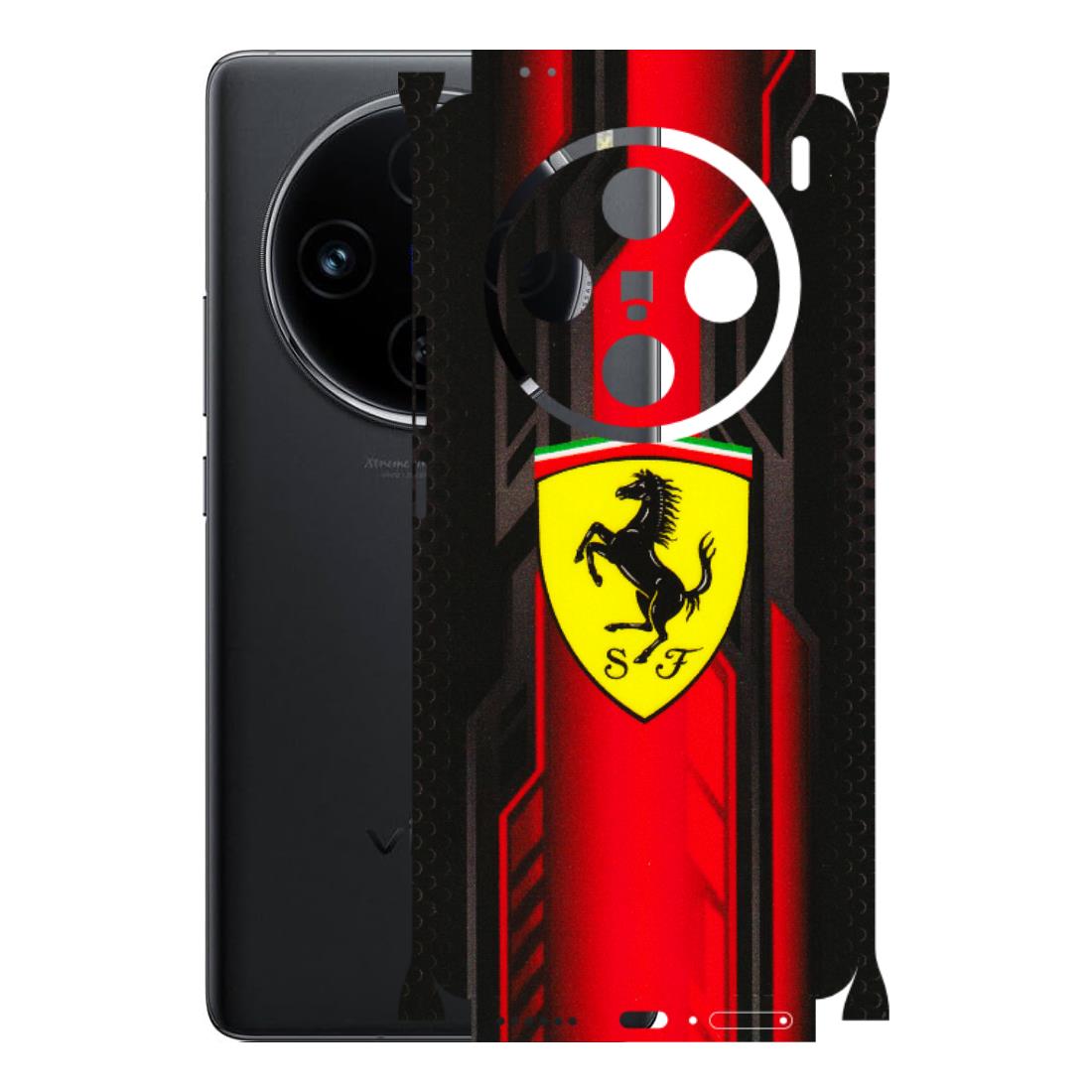 VIVO Z/V/X/T/U/S Series Phone Skins (All Models) - Black Ferrari Logo - 3D Embossed Finish (L-253) Vivo X100 (5G)