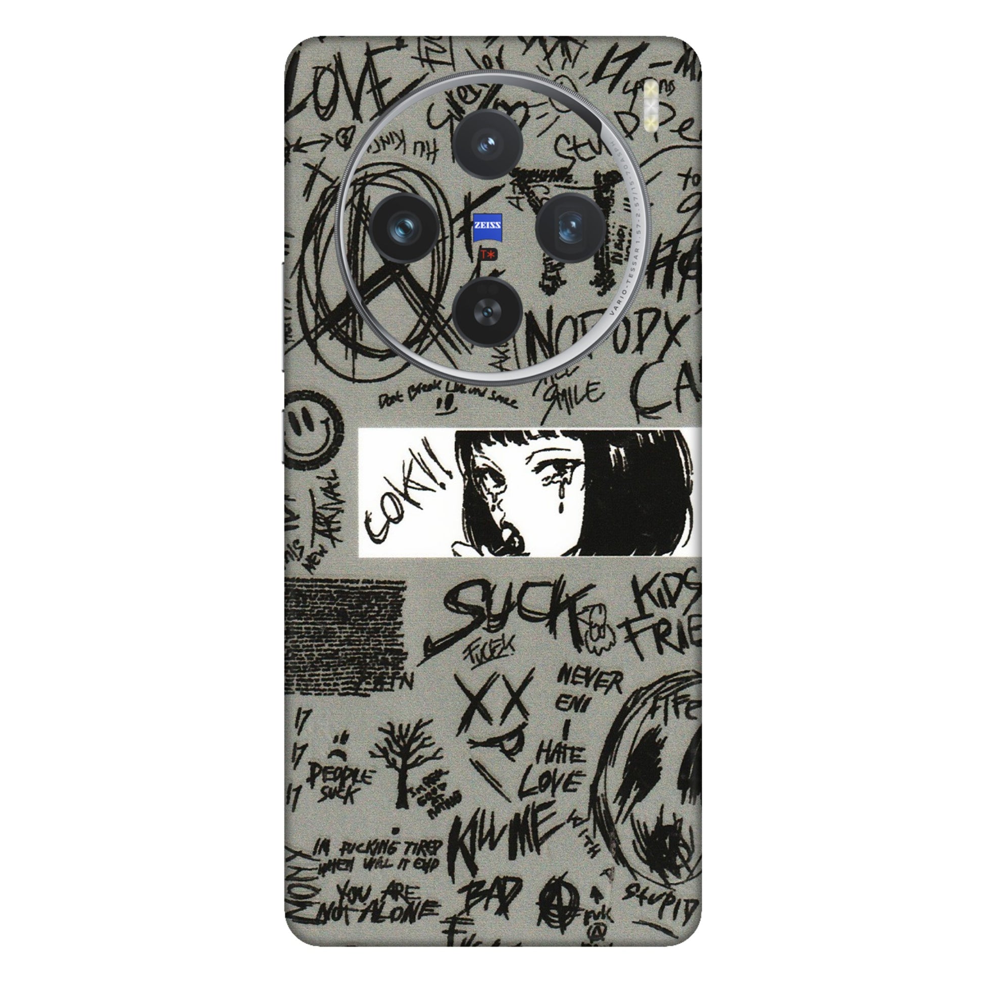 VIVO Z/V/X/T/U/S Series Phone Skins (All Models) - Never Have Love Anime - 3D Embossed Finish (L-260) Vivo X100 (5G)