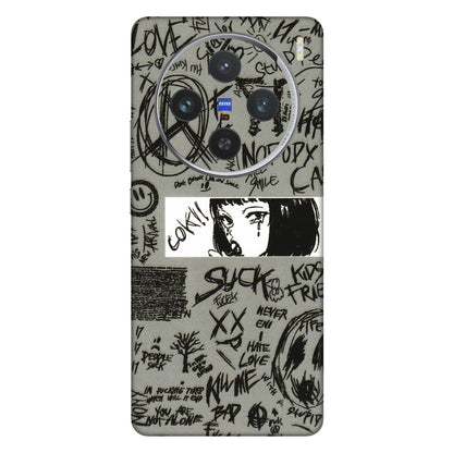 VIVO Z/V/X/T/U/S Series Phone Skins (All Models) - Never Have Love Anime - 3D Embossed Finish (L-260) Vivo X100 (5G)